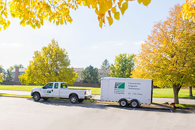 Horizon Landscape and Irrigation Truck and Trailer